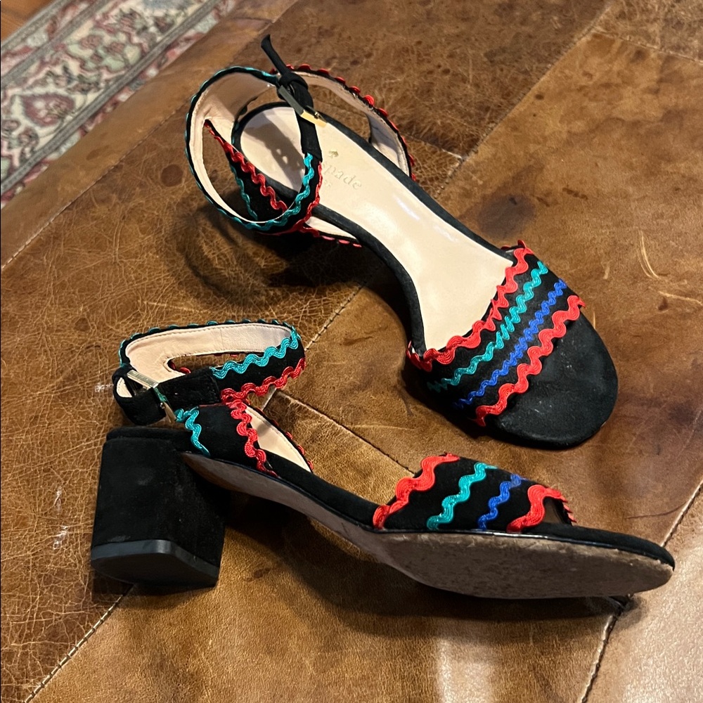 Kate Spade Ric rack block heel women’s 6.5 - Picture 2 of 6